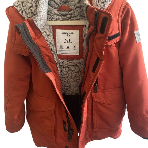 A&F Kids Ultra Parka. Burnt Orange. Warm Winter Coat. Wind- and water-resistant. - Picture 2 of 6